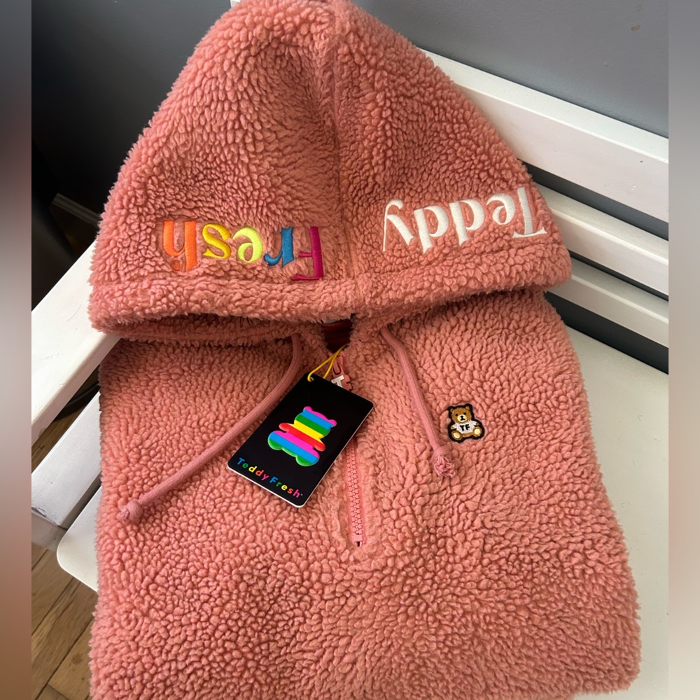 Teddy Fresh Pink Sherpa Hoodie